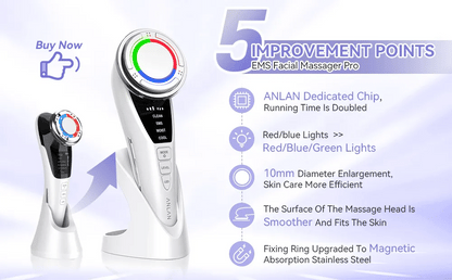 RadiantWave: Sonic LED Light Therapy & EMS Facial Rejuvenator