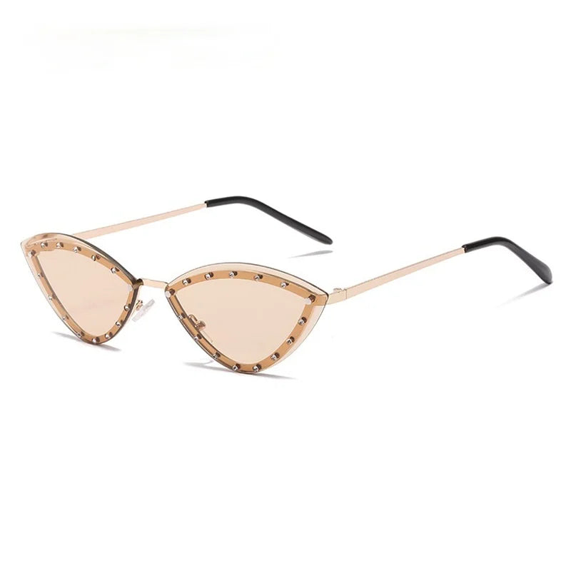 Cat Eye Sunglasses With Strass