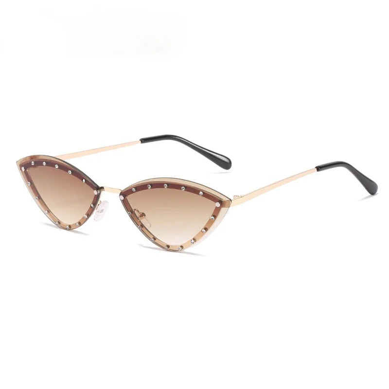 Cat Eye Sunglasses With Strass