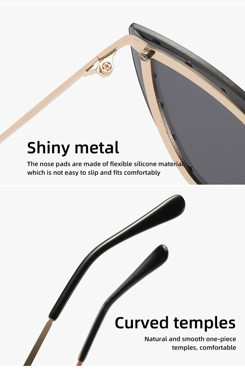 Cat Eye Sunglasses With Strass