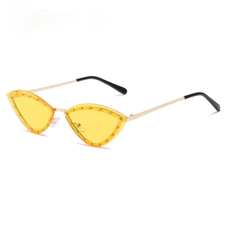 Cat Eye Sunglasses With Strass