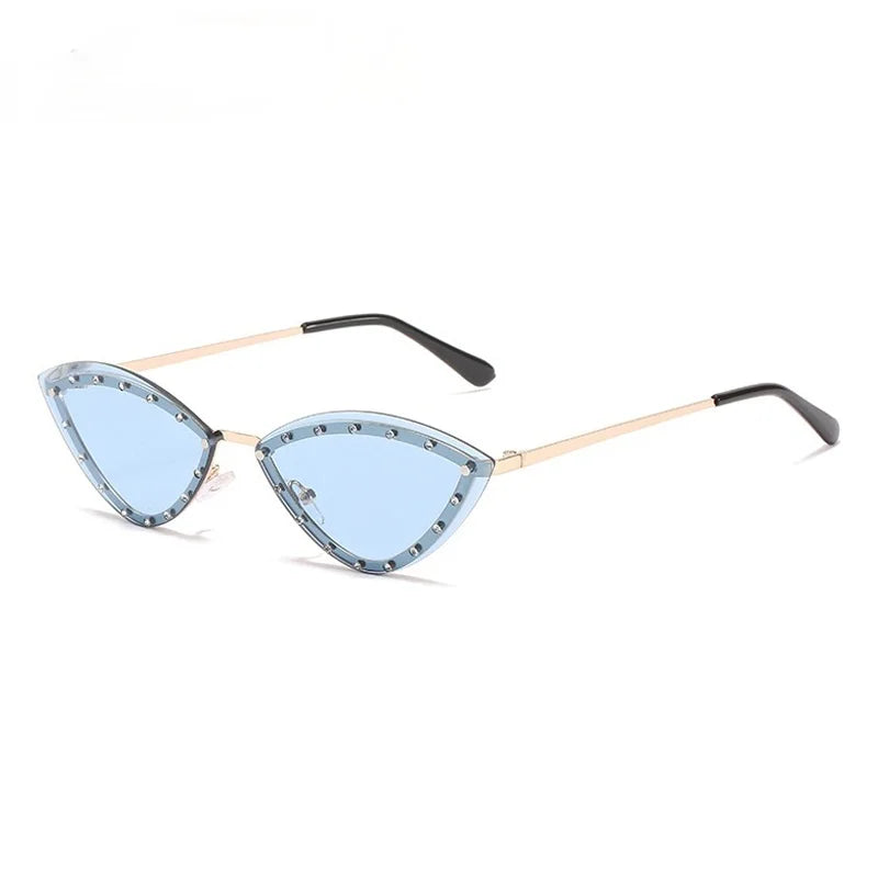 Cat Eye Sunglasses With Strass