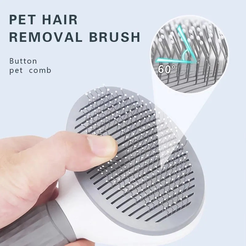 EasyGroom : Brosse autonettoyante pour animaux de compagnie pour chats et chiens