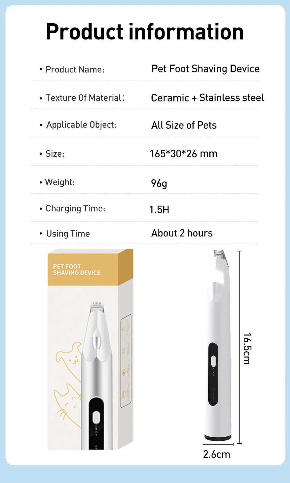 Dog Cutting Machine Professional Pet Foot Hair Trimmer*