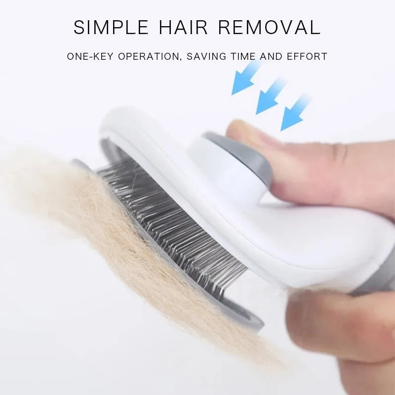 EasyGroom : Brosse autonettoyante pour animaux de compagnie pour chats et chiens
