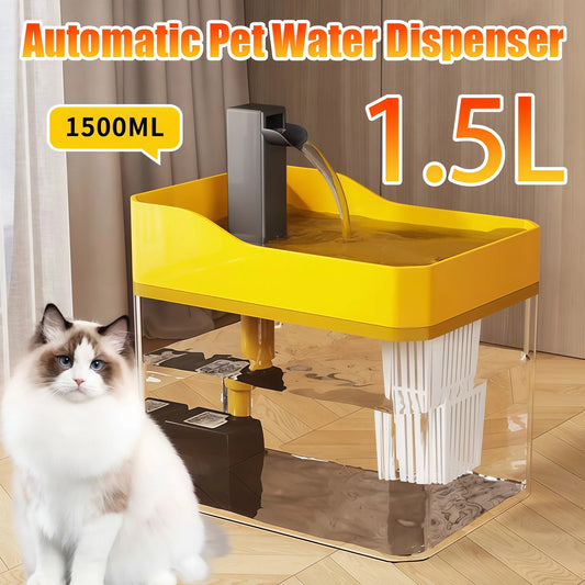 Automatic Cat Water Fountain – Silent Pump & Filter Bowl