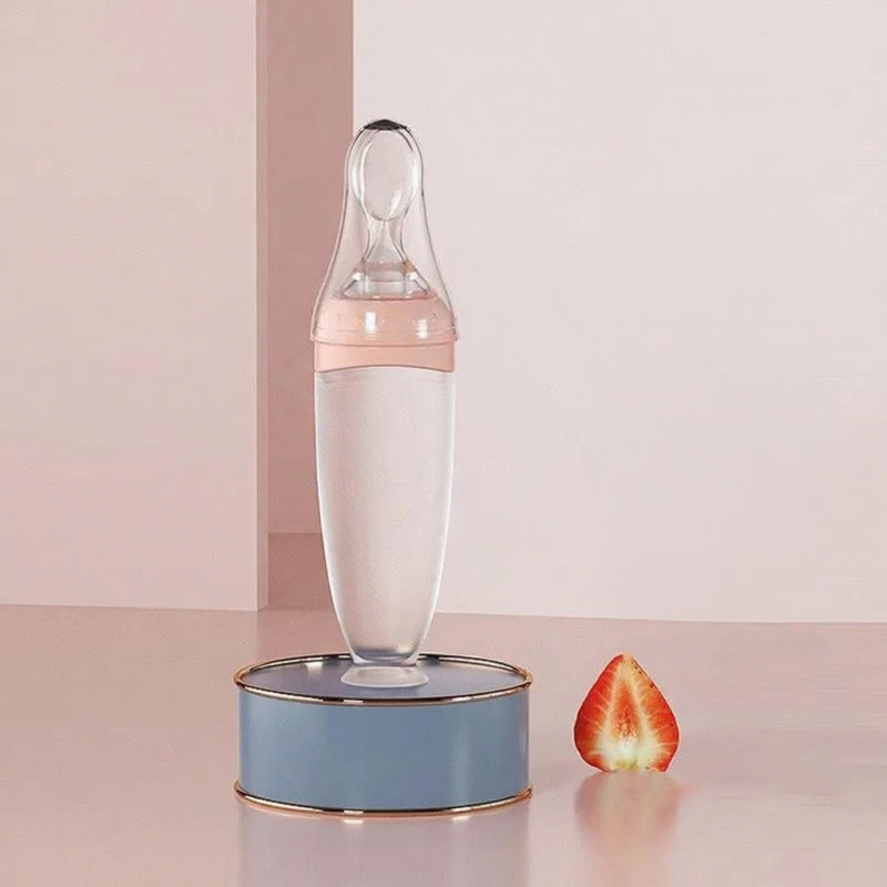 Silicone Baby Feeder Bottle – Squeeze Spoon for Feeding