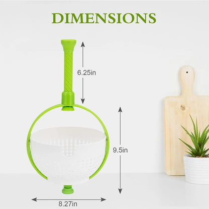 Foldable Salad Spinner Bowl with Handle