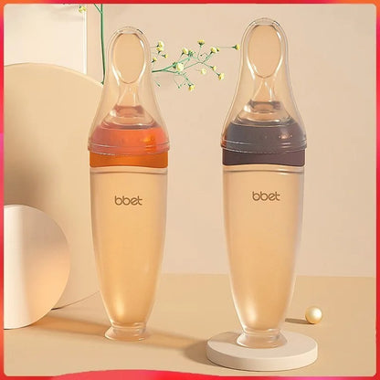 Silicone Baby Feeder Bottle – Squeeze Spoon for Feeding