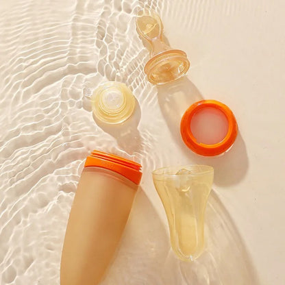 Silicone Baby Feeder Bottle – Squeeze Spoon for Feeding