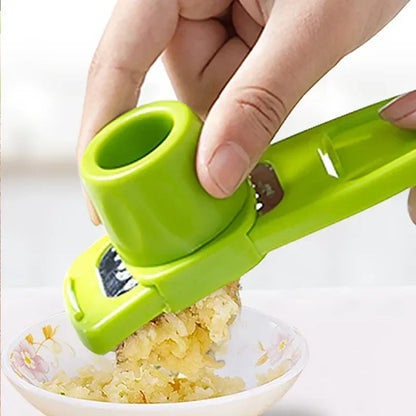 Manual Garlic Press and Ginger Grinder for Kitchen Use