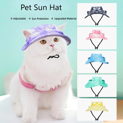 Adjustable Pet Sun Hat for Cats and Small Dogs