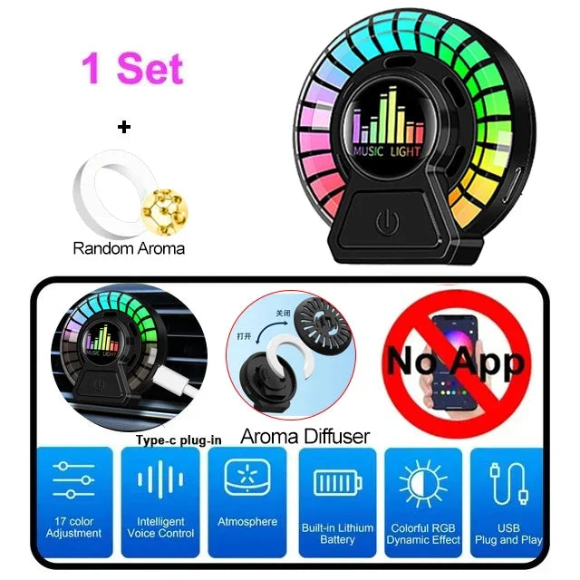 Bluetooth Car Freshener – Fragrance & Ambient Mood Light