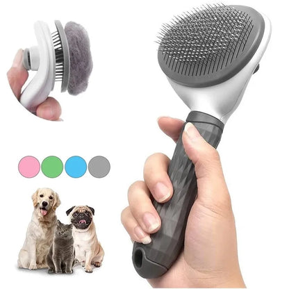 EasyGroom : Brosse autonettoyante pour animaux de compagnie pour chats et chiens 