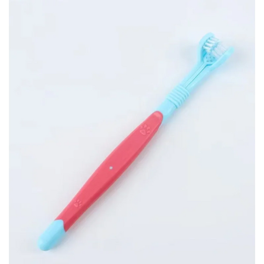 3-Sided Pet Toothbrush for Dogs and Cats Oral Care