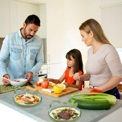 Couvercle pour conserver les aliments chauffés au micro-ondes 