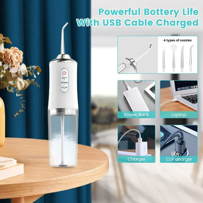 Portable Water Flosser – USB Rechargeable Oral Irrigator