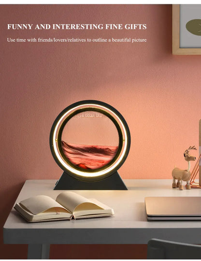 Seaside Magic : lampe sablier 3D à sables mouvants 