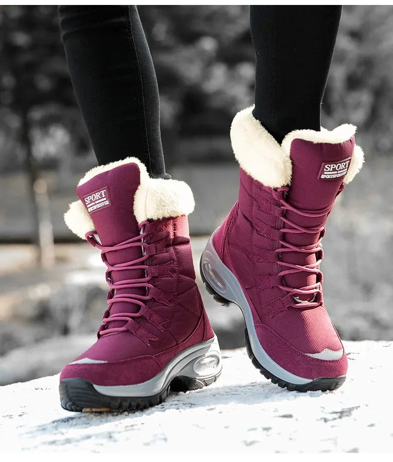 Botas de nieve con plataforma impermeables 