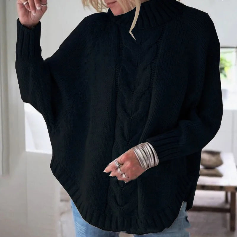 Casual Blouse With Batwing Sleeves