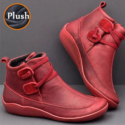 Comfortable Plush Leather Boots