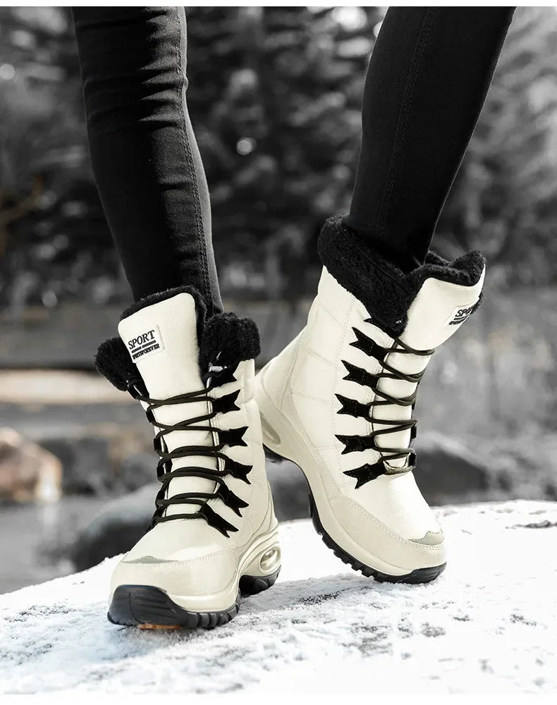 Bottes de neige à plateforme imperméables 