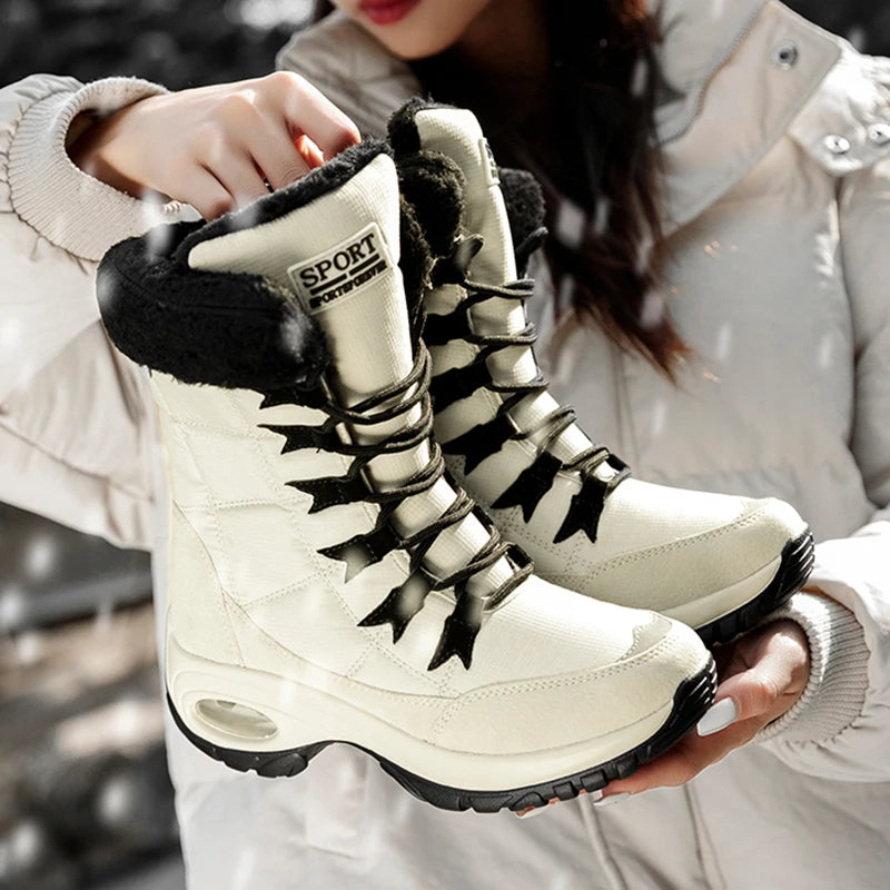 Botas de nieve con plataforma impermeables 