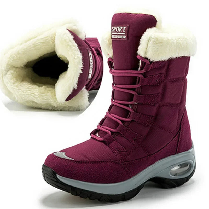 Botas de nieve con plataforma impermeables 