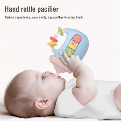 Silicone Baby Feeding Bottle Toy – Educational Rattle with Music & Light for Infants
