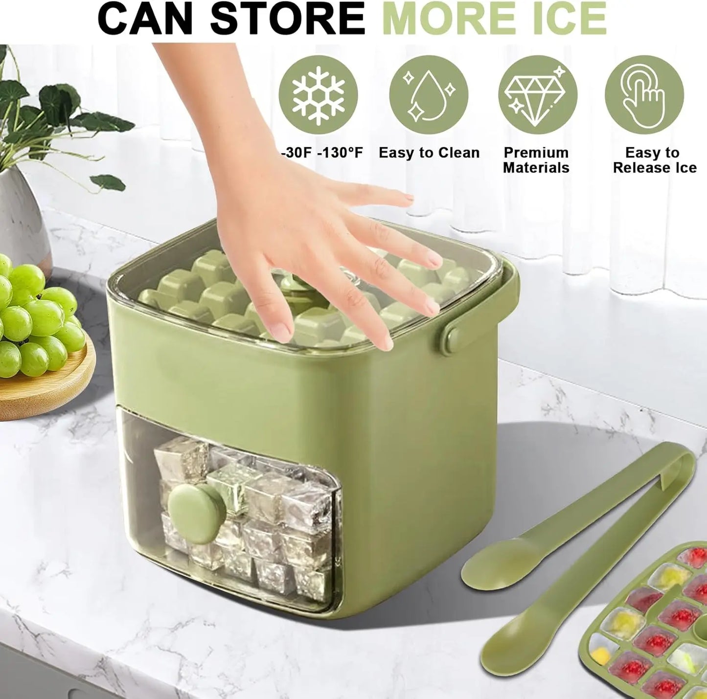 Reusable Ice Cube Maker – Easy Ice Storage Box
