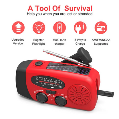 Multifunctional Emergency Radio – LED Light and Power Bank