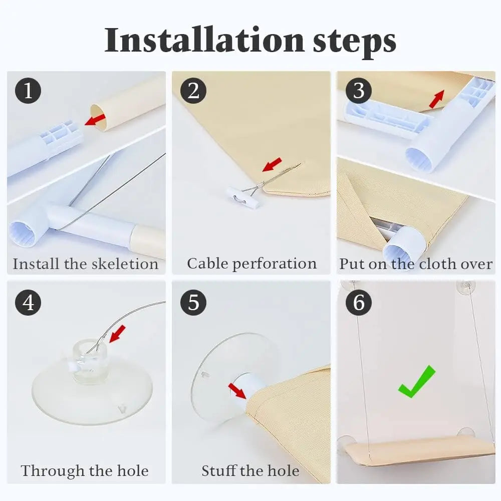 Cat Window Hammock – Space Saving Sunny Bed with Suction