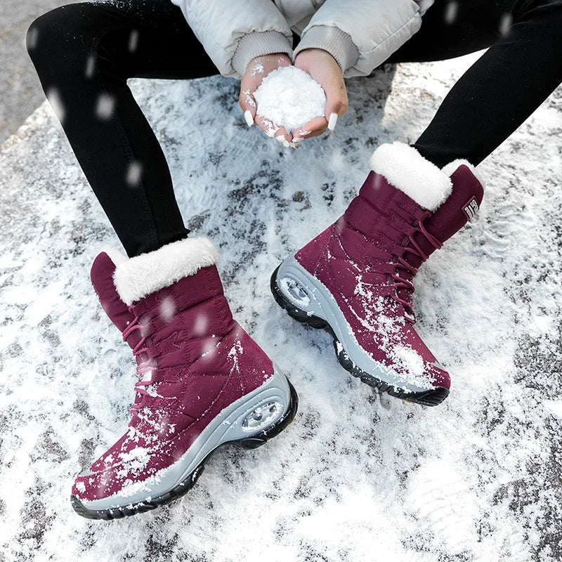 Botas de nieve con plataforma impermeables 