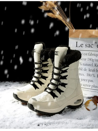 Bottes de neige à plateforme imperméables 