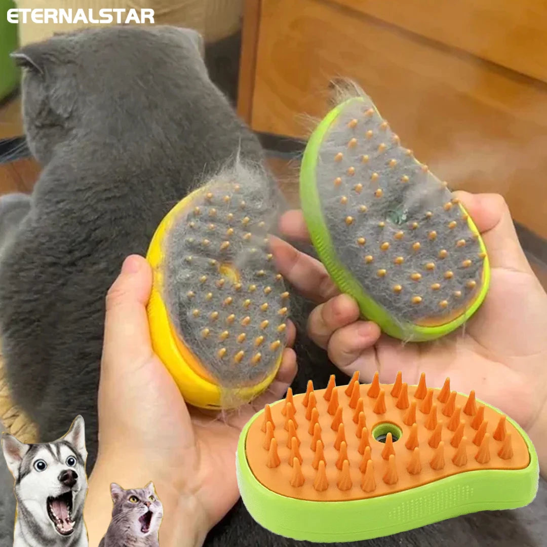 Brosse à vapeur pour chat et chien, pulvérisateur électrique pour massage, outil de toilettage pour animaux de compagnie, perte de poils, sprays électriques 3 en 1, peignes de massage