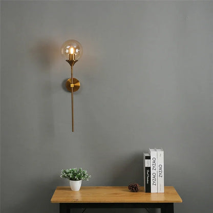 Elegant Glass Wall Sconce – Nordic Light for Bedroom Decor
