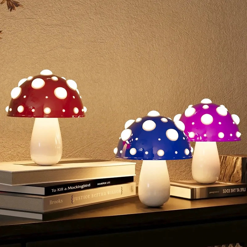 Mushroom LED Table Lamp USB Rechargeable Light