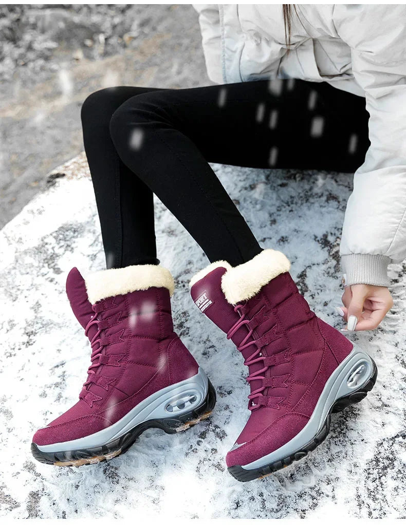 Botas de nieve con plataforma impermeables 