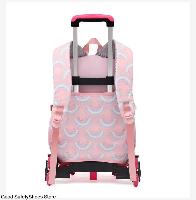 All-Terrain School Companion: Waterproof Rolling Backpack for Girls