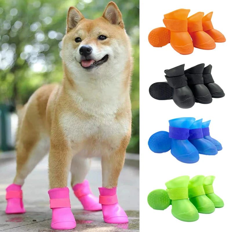 Waterproof Rubber Dog Boots – Anti-Slip Paw Protectors