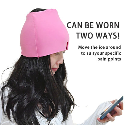 Gel Ice Headache Hat – Cold Compress Migraine Relief Cap