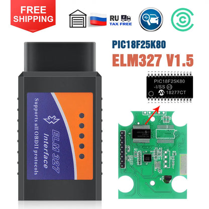 OBD2 Diagnostic Tool – ELM327 V1.5 USB Scanner for Ford