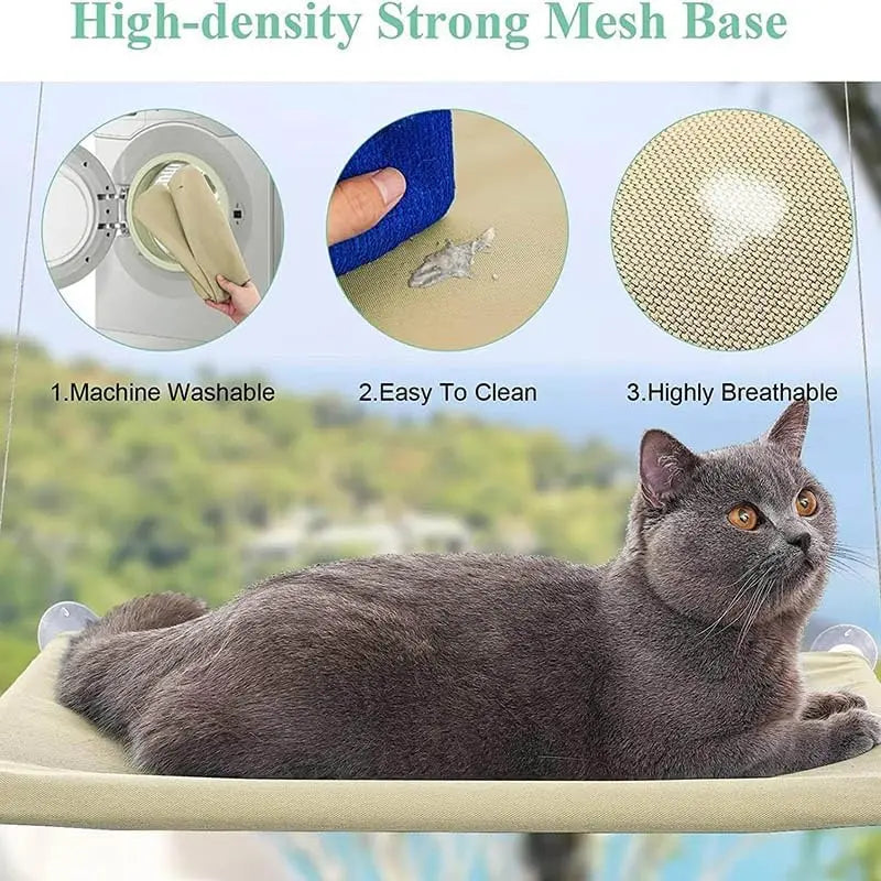 Cat Window Hammock – Space Saving Sunny Bed with Suction