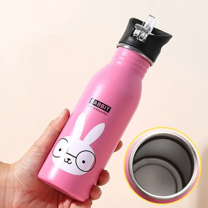 500ML Children's Stainless Steel Sports Water Bottles Portable Outdoor Cycling Camping Bicycle Bike Kettle