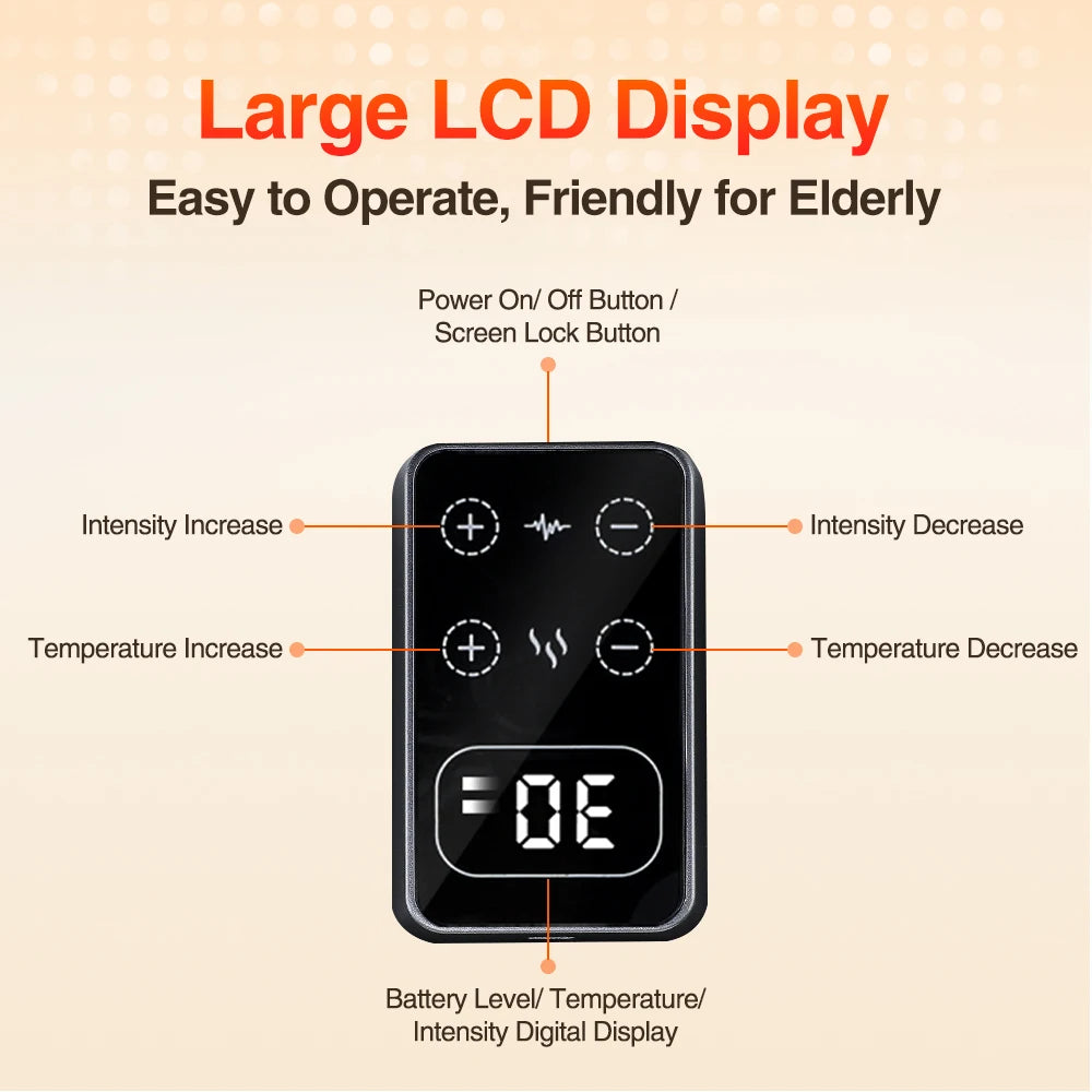 Electric Heated Knee Massager – Vibration Pain Relief Pad