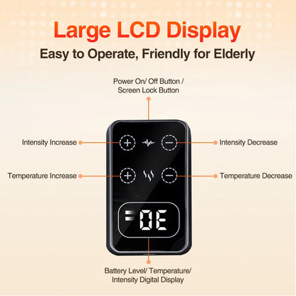 Electric Heated Knee Massager – Vibration Pain Relief Pad