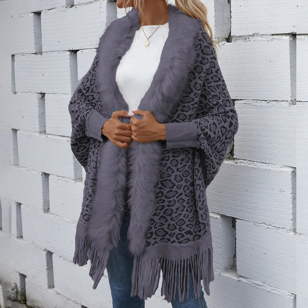 Animal Print Poncho Roma