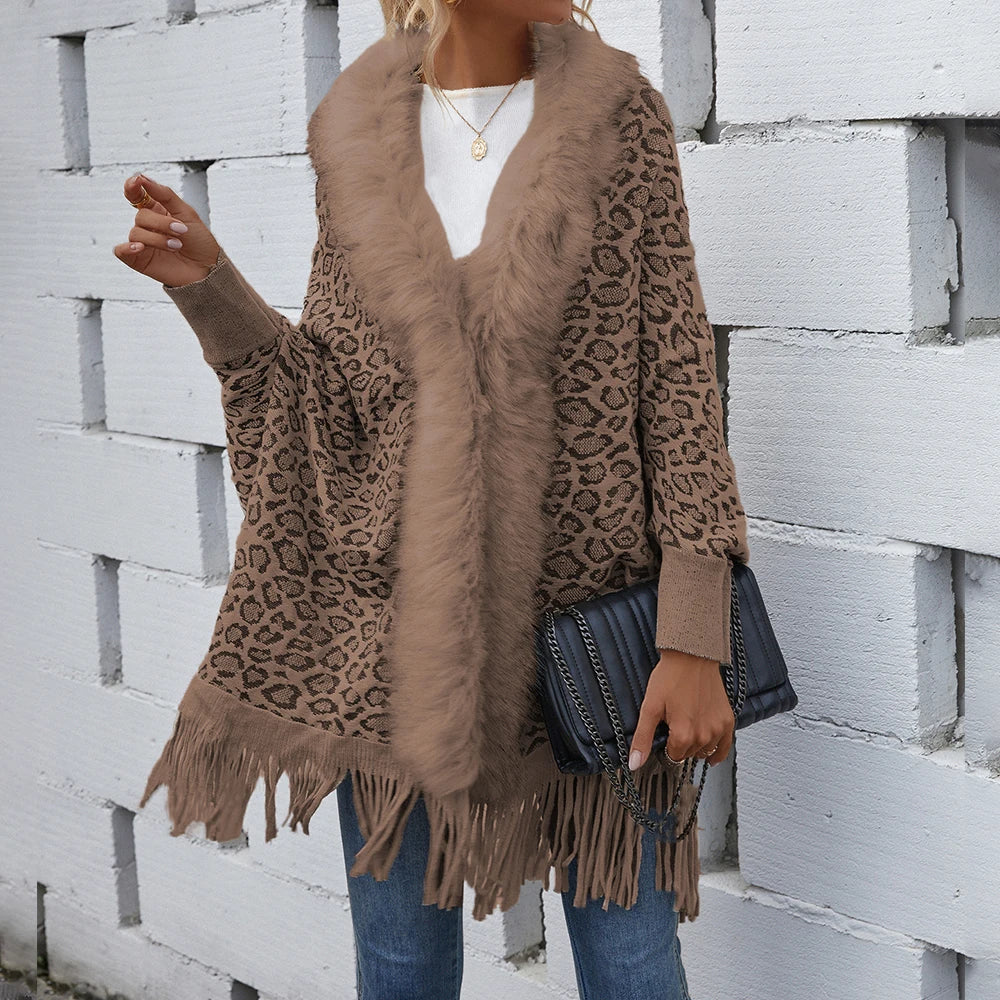 Animal Print Poncho Roma