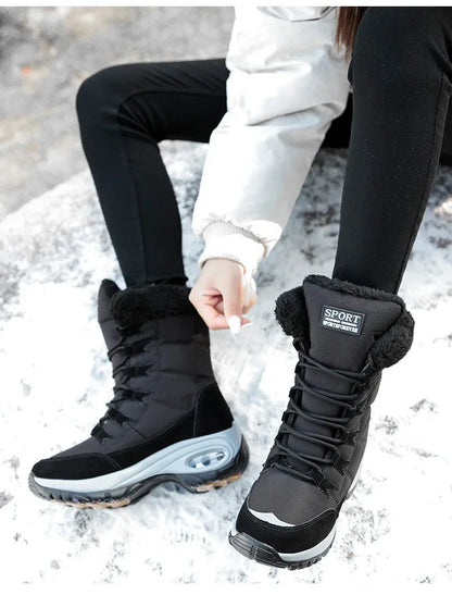 Botas de nieve con plataforma impermeables 