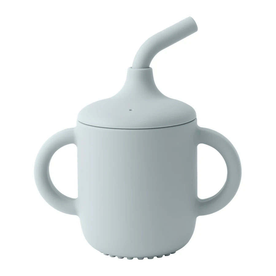 Silicone Baby Sippy Cup – Double Handle Straw Training Cup